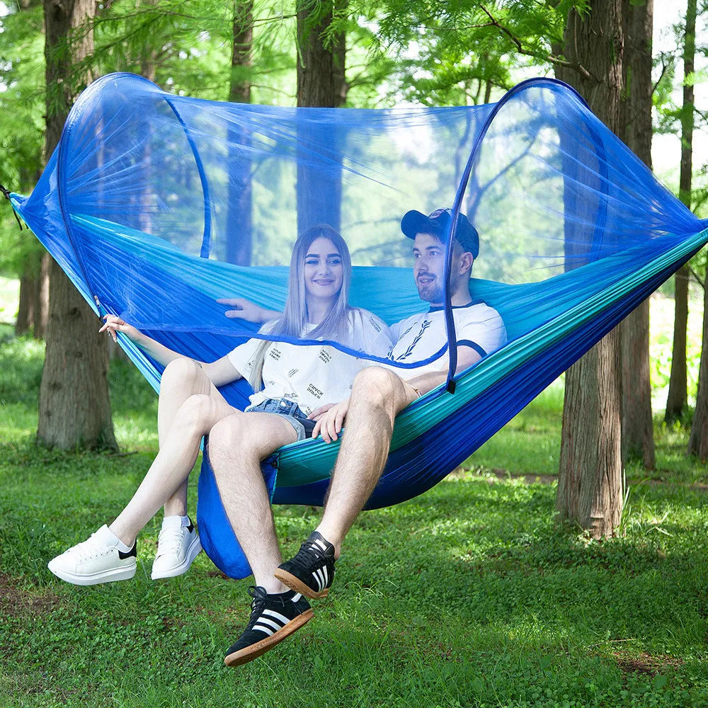 Fully Automatic Quick Opening Hammock With Mosquito Net - Bellarte Enchanté Fully Automatic Quick Opening Hammock With Mosquito Net